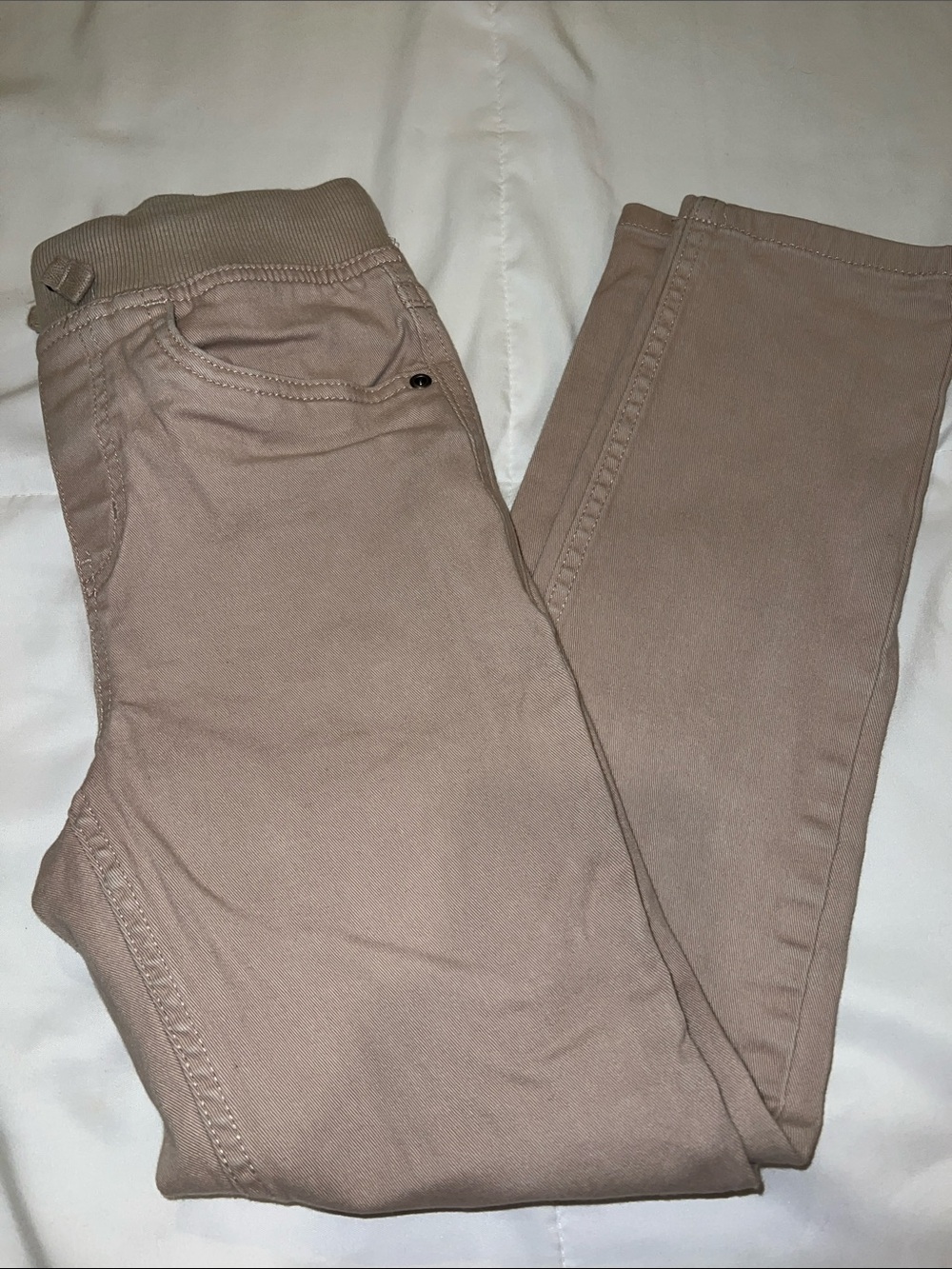 Hanna Andersson Kids Stretch Jeggings in Taupe